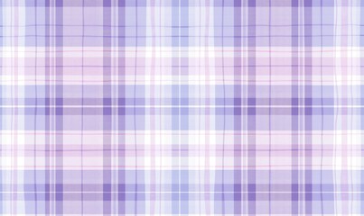 Colorful plaid background with a checkered pattern of blue and white. The background is a mix of purple and blue with white and pink