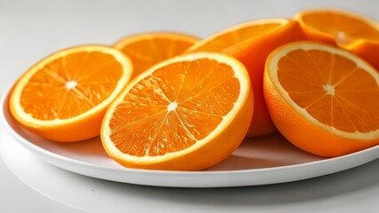  Freshly sliced oranges ready to enjoy