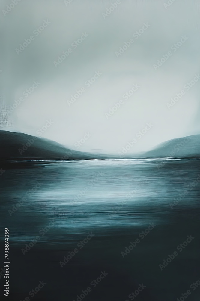 Poster a soothing gradient backdrop where rich green and soft blue effortlessly blend together, producing a