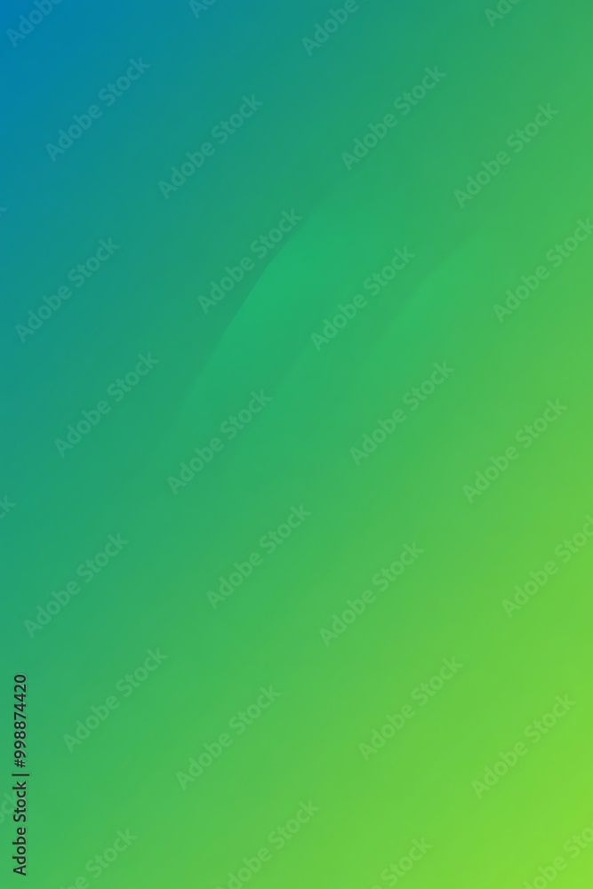 Poster a tranquil backdrop featuring a harmonious blend of green and blue gradients, seamlessly merging to 