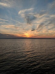 sunset on the sea