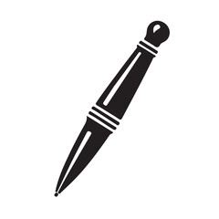 Pen  and  Ballpoint Pen Silhouette vector illustration