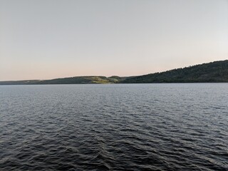 sunset over the lake