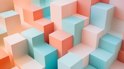 Fototapeta premium Abstract 3D Cube Art Collection: Geometric Designs, Textures, and Colorful Patterns