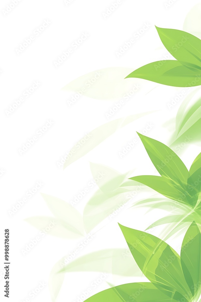Poster a subtle green-to-white gradient backdrop with seamless blending of colors, providing a tranquil and