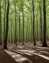 Sunlit Forest Pathway
