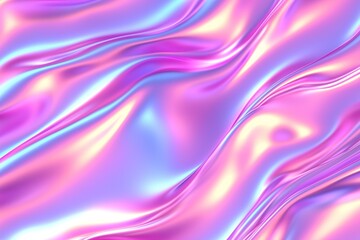 Obraz premium Colorful satin fabric with flowing waves in vibrant pink and blue hues