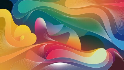 Obraz premium Seamless Abstract Geometric Patterns with Gradients for Branding and UI Backgrounds.