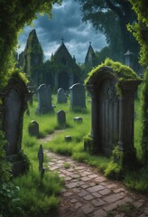 Obraz premium Gothic Church Pathway