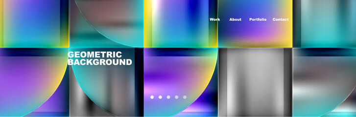 Trendy Simple Round Triangle and Circle with Gradients Abstract Background. Vector Illustration For Wallpaper, Banner, Background, Card, Book Illustration, landing page