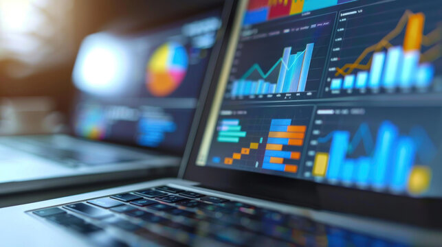 A company tracking the results of its latest advertising campaign, using data to measure ROI and adjust strategies.