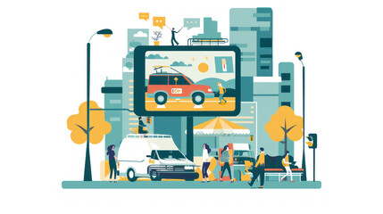 Fototapeta premium A company using Google Ads to drive traffic to its website, leveraging search and display network advertising.