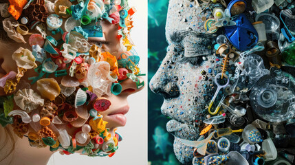 A comparison of artists and designers using circular economy principles, highlighting their innovative approaches to waste reduction and creativity.