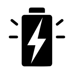 Battery power silhouette vector icon illustration design