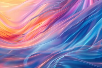 Obraz premium A colorful piece of fabric with a pattern of pink, blue, and yellow, generative ai image