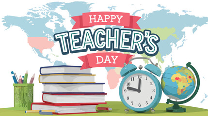 Fototapeta premium Happy Teacher's Day Illustration World Teacher's Day Greeachers Day Illustration banner design