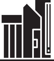 Condo Building Glyph Icon