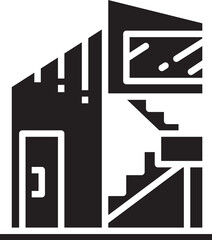 Modern Building Glyph Icon