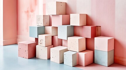 Obraz premium Abstract 3D Cube Art Collection: Geometric Designs, Textures, and Colorful Patterns