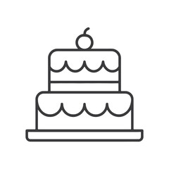cake line icon vector design