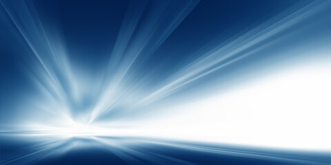 Abstract futuristic background with glowing blue light effect. High speed. Hi-tech. Abstract technology background concept
