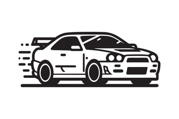 Coupe Car Silhouette Vector Illustrations – High-Quality Automotive Design