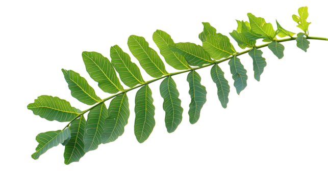 Azadirachta indica isolated on white background. Clipping path