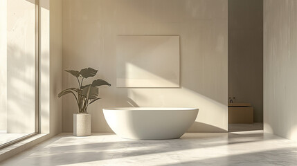 Fototapeta premium astarte.ai: Minimalist Bathroom