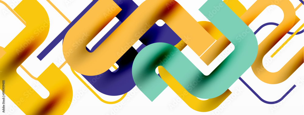 Poster Wave lines minimal abstract background
