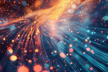 Obraz premium A colorful image of a wire with red, blue, and green lines, generative ai image