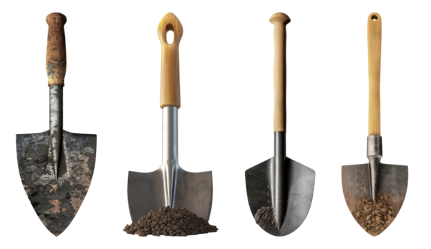Garden spade isolated on transparent background