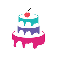 cake flat logo icon vector design