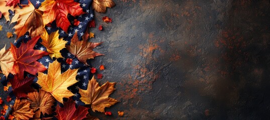 Columbus Day Corporate Email Template with Autumn Visuals and American Flag Elements for Holiday Marketing