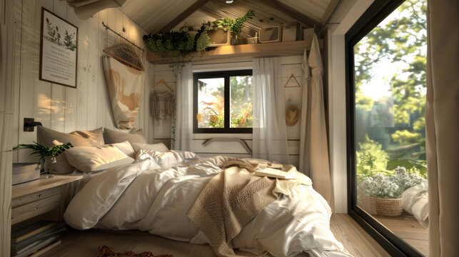 A discussion on the challenges and solutions for designing bedding sets that fit tiny home aesthetics and functionality.