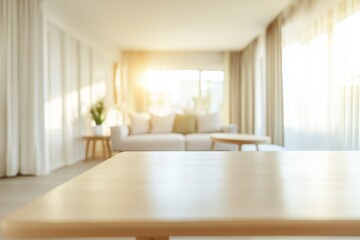 Softly blurred image of a cozy living room featuring a sofa and comfortable bench
