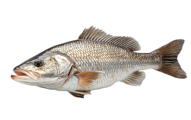 Fototapeta premium A detailed image of a freshwater fish showcasing its scales and features in a natural pose.