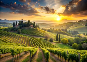 Obraz premium vineyards in Tuscany