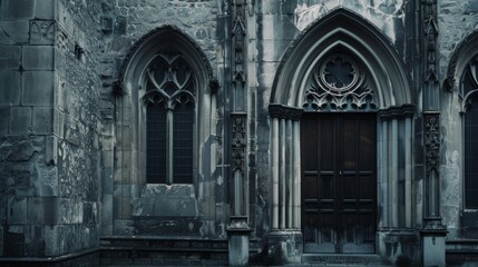 Sunlight pierces through towering misty mountains, creating a spectacular view of luminous layers and deep, shadowy valleys.