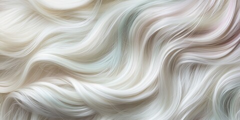 Obraz premium ash gray hair with light colord rainbow highlight