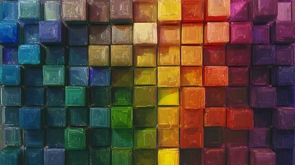 Abstract 3D Cube Art Collection: Geometric Designs, Textures, and Colorful Patterns