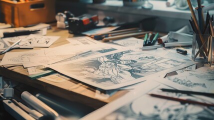 A hand diligently using a calculator on a wooden desk, amidst natural light filtering through a nearby window.
