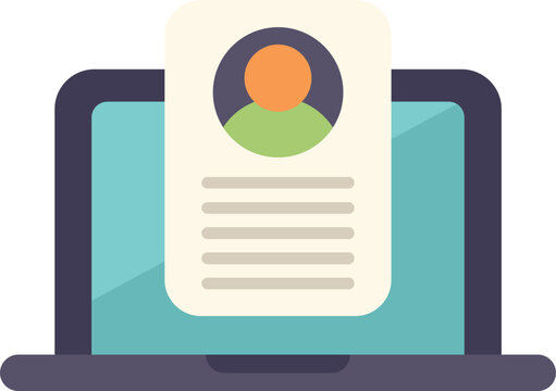 Laptop is displaying a curriculum vitae with candidate information for human resources recruitment