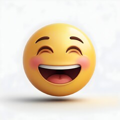 a happy laughing emoji on a white background
