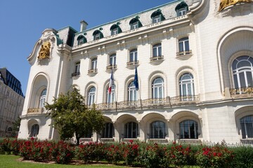 White historic building, Embassy of France, Vienna