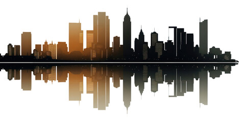 Fototapeta premium PNG Architecture waterfront metropolis skyscraper.