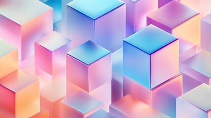Fototapeta premium Abstract 3D Cube Art Collection: Geometric Designs, Textures, and Colorful Patterns