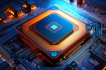 Processeur posé sur sa carte mère