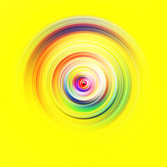 Colorful radial motion effect. Abstract rounded background. Color curves and sphere. Multi color gradient rings and circles wallpaper. Colored texture backdrop and banner.