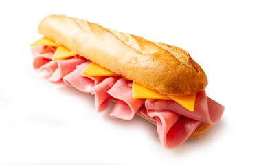 Bocadillo de mortadela y queso