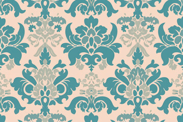 A damask texture background showcases intricate, elegant floral or geometric patterns woven into fabric